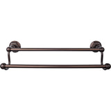 Top Knobs ED7 Edwardian Bath Towel Bar 18" Double Hex Backplate