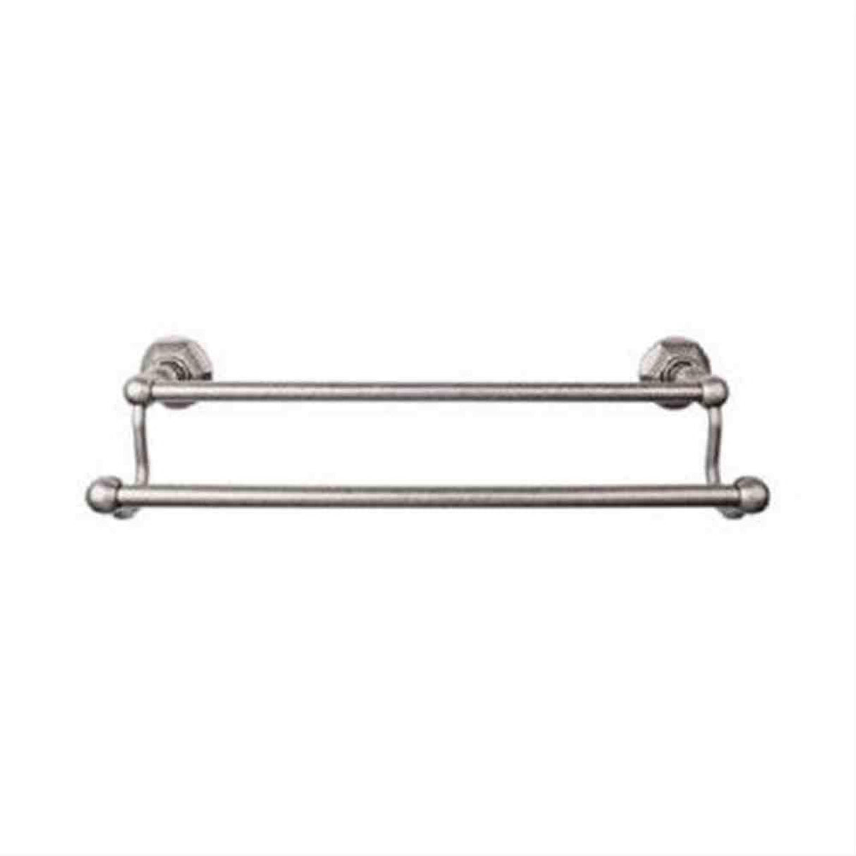 Top Knobs ED7APB ED7 Edwardian Bath Towel Bar 18" Double Hex Backplate Antique Pewter
