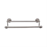 Top Knobs ED7APF Edwardian Bath Towel Bar 18" Double Rope Backplate Antique Pewter