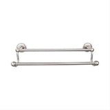 Top Knobs ED7BSNA Edwardian Bath Towel Bar 18" Double Beaded Backplate Brushed Satin Nickel