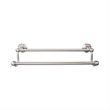 Top Knobs ED7BSNB ED7 Edwardian Bath Towel Bar 18" Double Hex Backplate Brushed Satin Nickel