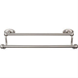 Top Knobs ED7BSNC ED7C Edwardian Bath Towel Bar 18 In. Double - Oval Backplate Antique Pewter Brushed Satin Nickel