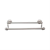 Top Knobs ED7BSND Edwardian Bath Towel Bar 18" Double Plain Backplate Brushed Satin Nickel