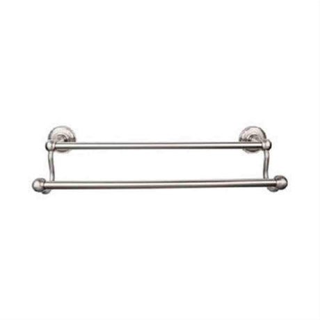 Top Knobs ED7BSND Edwardian Bath Towel Bar 18" Double Plain Backplate Brushed Satin Nickel