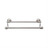 Top Knobs ED7BSNE Edwardian Bath Towel Bar 18" Double Ribbon Backplate Brushed Satin Nickel