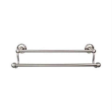 Top Knobs ED7BSNE Edwardian Bath Towel Bar 18" Double Ribbon Backplate Brushed Satin Nickel