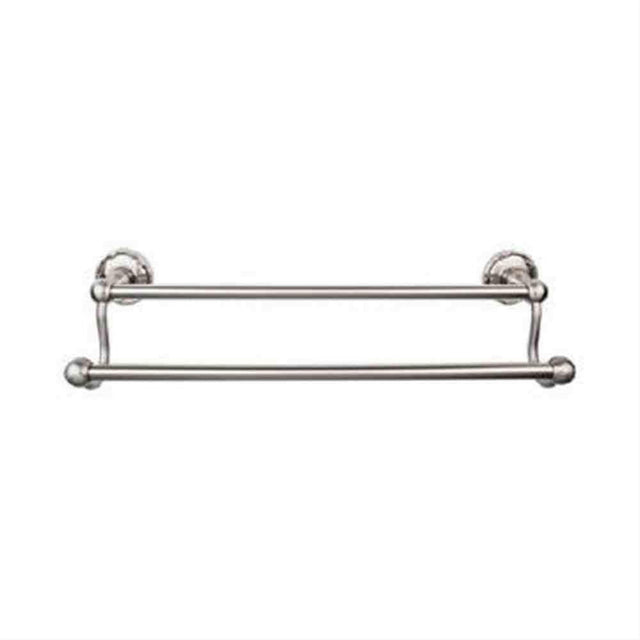 Top Knobs ED7BSNE Edwardian Bath Towel Bar 18" Double Ribbon Backplate Brushed Satin Nickel