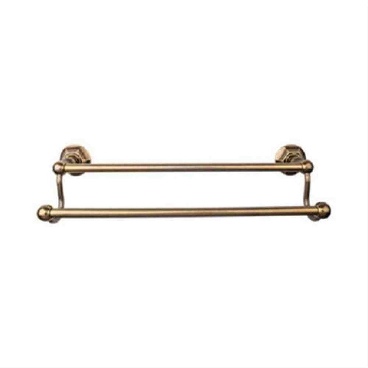 Top Knobs ED7GBZB ED7 Edwardian Bath Towel Bar 18" Double Hex Backplate German Bronze