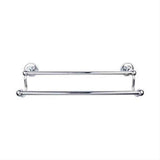 Top Knobs ED7PCA Edwardian Bath Towel Bar 18" Double Beaded Backplate Polished Chrome