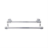 Top Knobs ED7PCB ED7 Edwardian Bath Towel Bar 18" Double Hex Backplate Polished Chrome