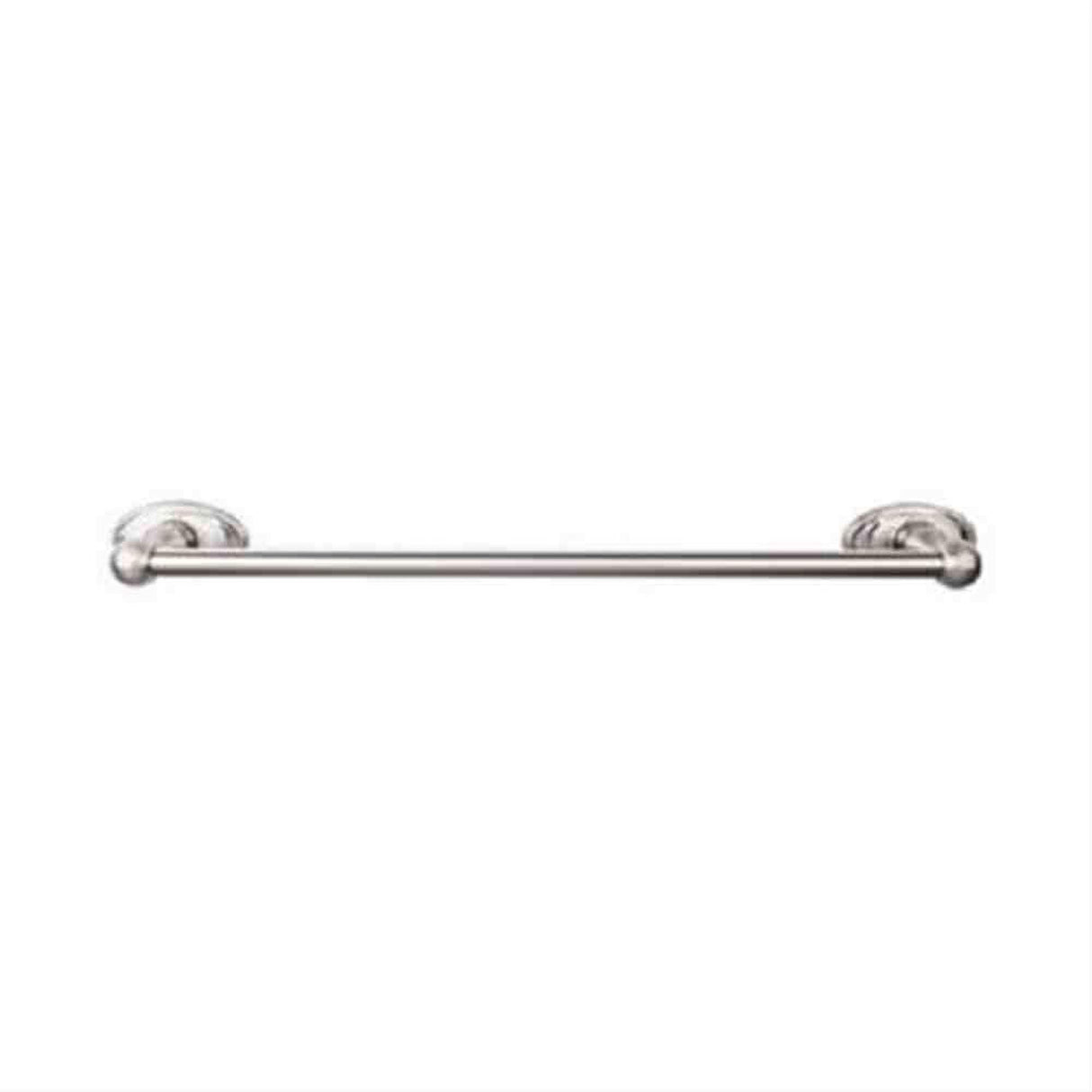 Top Knobs ED8BSNC Edwardian Bath Towel Bar 24" Single Oval Backplate Brushed Satin Nickel