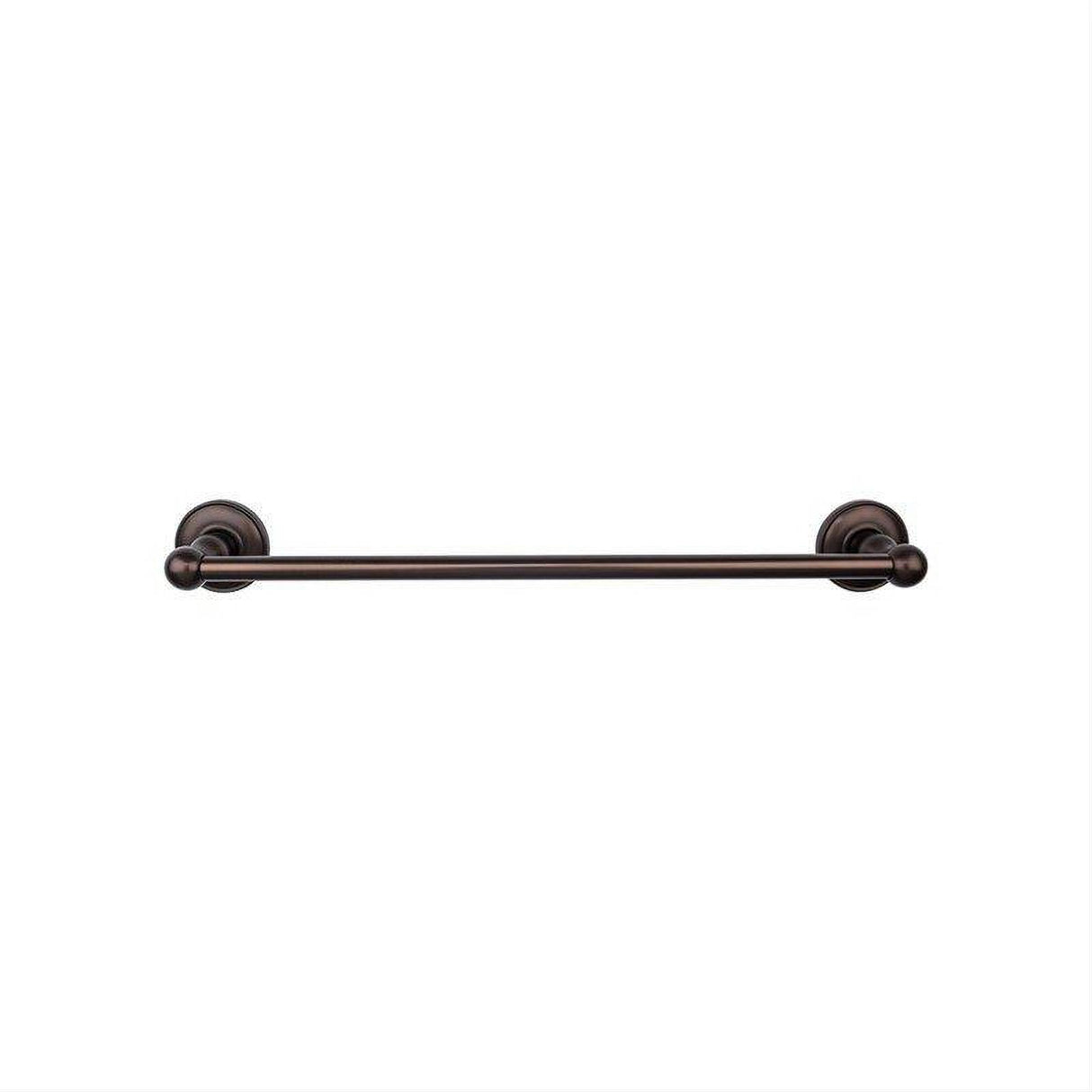 Top Knobs ED8ORBD ED8D Edwardian Bath Towel Bar 24 Inch Single - Plain Bplate German Bronze Oil Rubbed Bronze