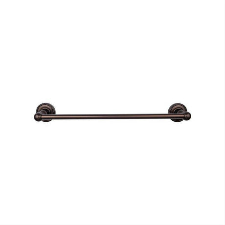 Top Knobs ED8ORBF ED8F Edwardian Bath Towel Bar 24 In. Single - Rope Backplate Oil Rubbed Bronze
