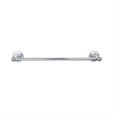 Top Knobs ED8PCA Edwardian Bath Towel Bar 24" Single Beaded Backplate Polished Chrome