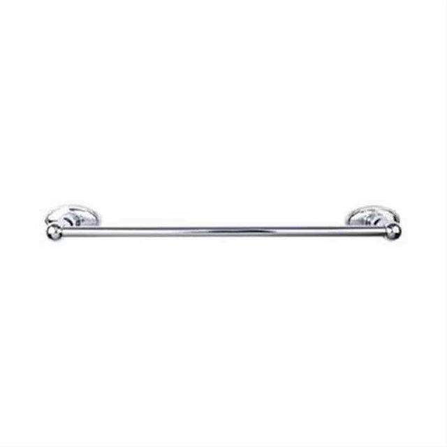 Top Knobs ED8PCC Edwardian Bath Towel Bar 24" Single Oval Backplate Polished Chrome