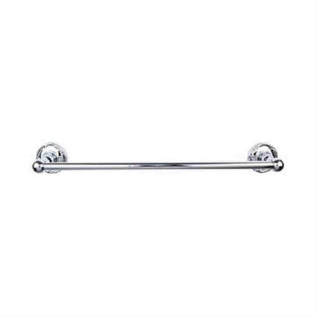 Top Knobs ED8PCE ED8 Edwardian Bath Towel Bar 24" Single Ribbon Backplate Polished Chrome