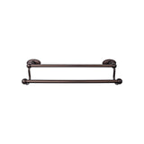 Top Knobs ED9 Edwardian Bath Towel Bar 24" Double Oval Backplate