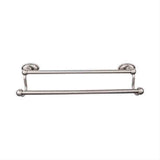 Top Knobs ED9APC ED9 Edwardian Bath Towel Bar 24" Double Oval Backplate Antique Pewter