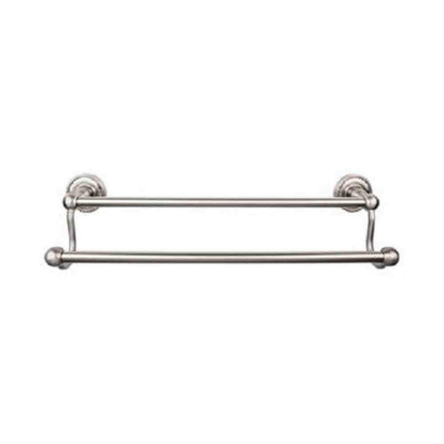 Top Knobs ED9BSNF Edwardian Bath Towel Bar 24" Double Rope Backplate Brushed Satin Nickel