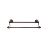 Top Knobs ED9ORBA ED9A Edwardian Bath Towel Bar 24 In. Double - Beaded Bplate German Bronze Oil Rubbed Bronze