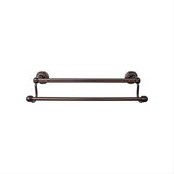 Top Knobs ED9ORBB ED9 Edwardian Bath Towel Bar 24 Inch Double - Hex Backplate Oil Rubbed Bronze