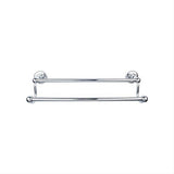 Top Knobs ED9PCA ED9A Edwardian Bath Towel Bar 24 In. Double - Beaded Bplate German Bronze Polished Chrome