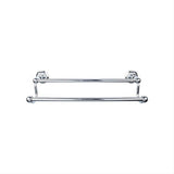 Top Knobs ED9PCB ED9 Edwardian Bath Towel Bar 24 Inch Double - Hex Backplate Polished Chrome