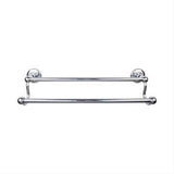Top Knobs ED9PCD Edwardian Bath Towel Bar 24" Double Plain Backplate Polished Chrome