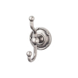 Top Knobs Edwardian Bath Double Robe Hook Ribbon Backplate