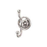 Top Knobs Edwardian Bath Double Robe Hook Ribbon Backplate