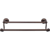 Top Knobs Edwardian Bath Towel Bar 18" Double Beaded Backplate