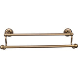 Top Knobs Edwardian Bath Towel Bar 18" Double Beaded Backplate