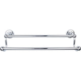 Top Knobs Edwardian Bath Towel Bar 18" Double Beaded Backplate