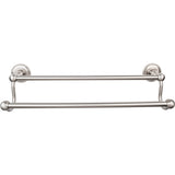 Top Knobs Edwardian Bath Towel Bar 18" Double Beaded Backplate