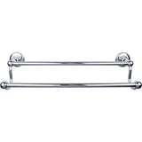 Top Knobs Edwardian Bath Towel Bar 18" Double Plain Backplate