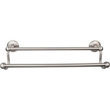 Top Knobs Edwardian Bath Towel Bar 18" Double Plain Backplate