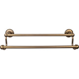 Top Knobs Edwardian Bath Towel Bar 18" Double Plain Backplate