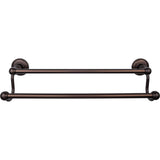 Top Knobs Edwardian Bath Towel Bar 18" Double Plain Backplate