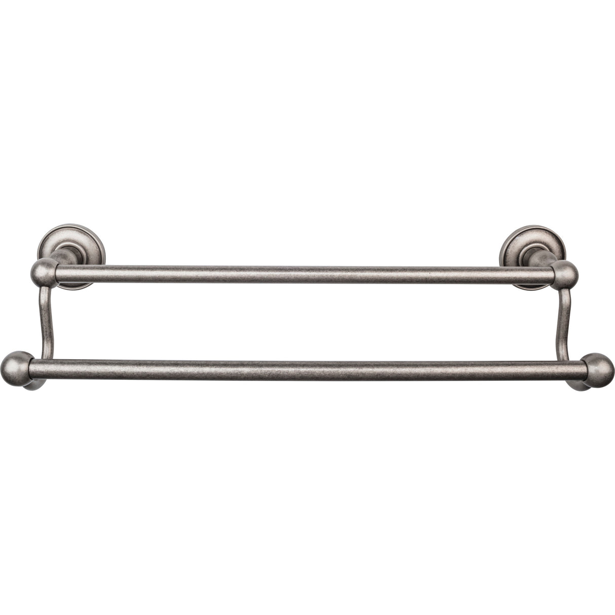 Top Knobs Edwardian Bath Towel Bar 18" Double Plain Backplate