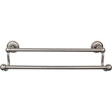 Top Knobs Edwardian Bath Towel Bar 18" Double Plain Backplate
