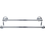 Top Knobs Edwardian Bath Towel Bar 18" Double Ribbon Backplate