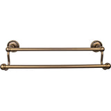 Top Knobs Edwardian Bath Towel Bar 18" Double Ribbon Backplate