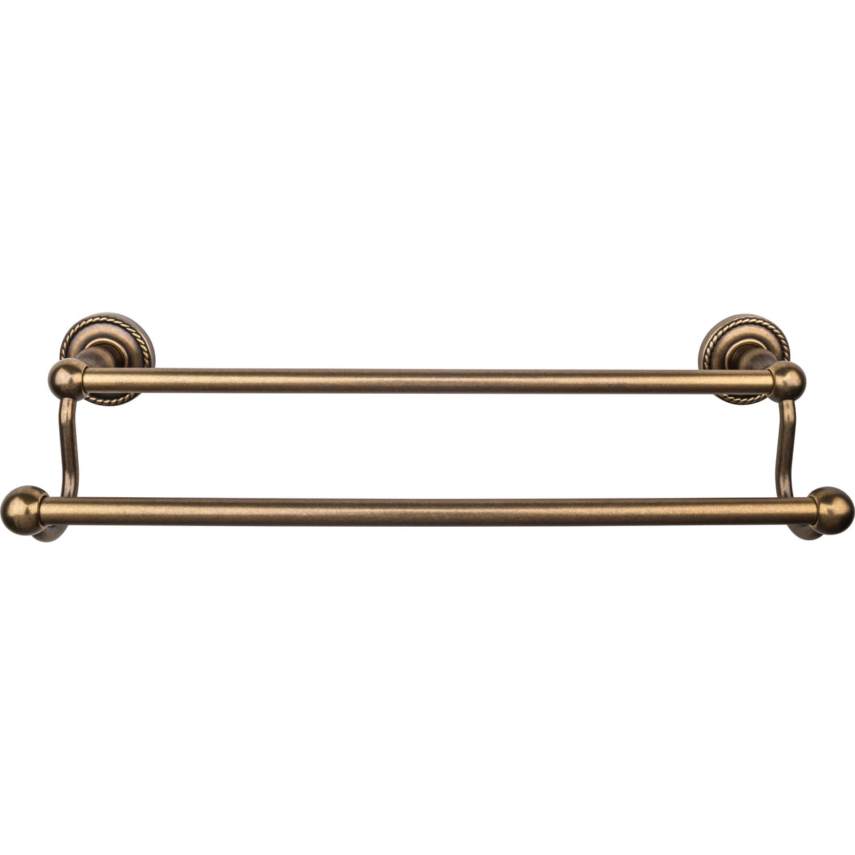 Top Knobs Edwardian Bath Towel Bar 18" Double Rope Backplate
