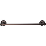 Top Knobs Edwardian Bath Towel Bar 18" Single Ribbon Backplate