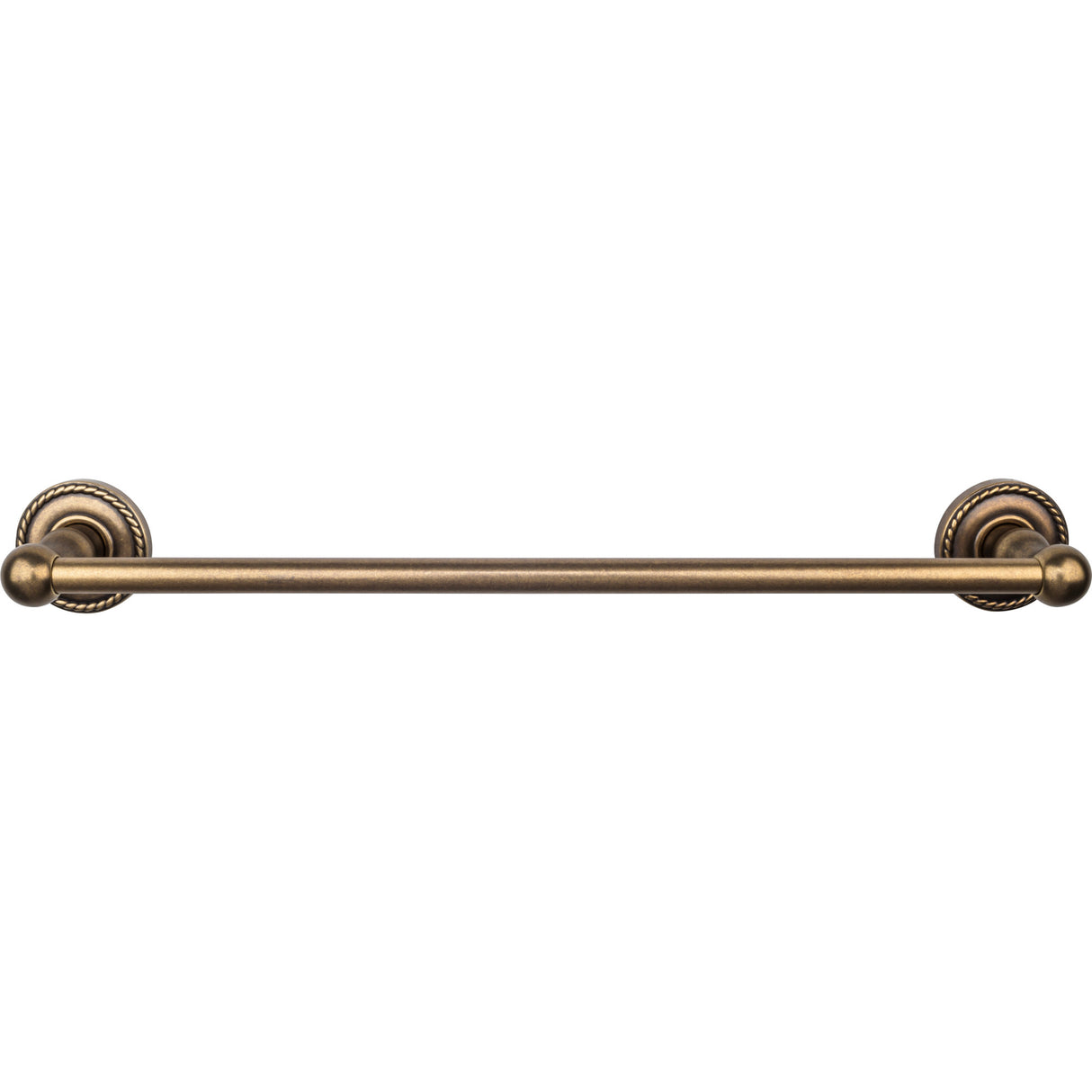 Top Knobs Edwardian Bath Towel Bar 18" Single Rope Backplate