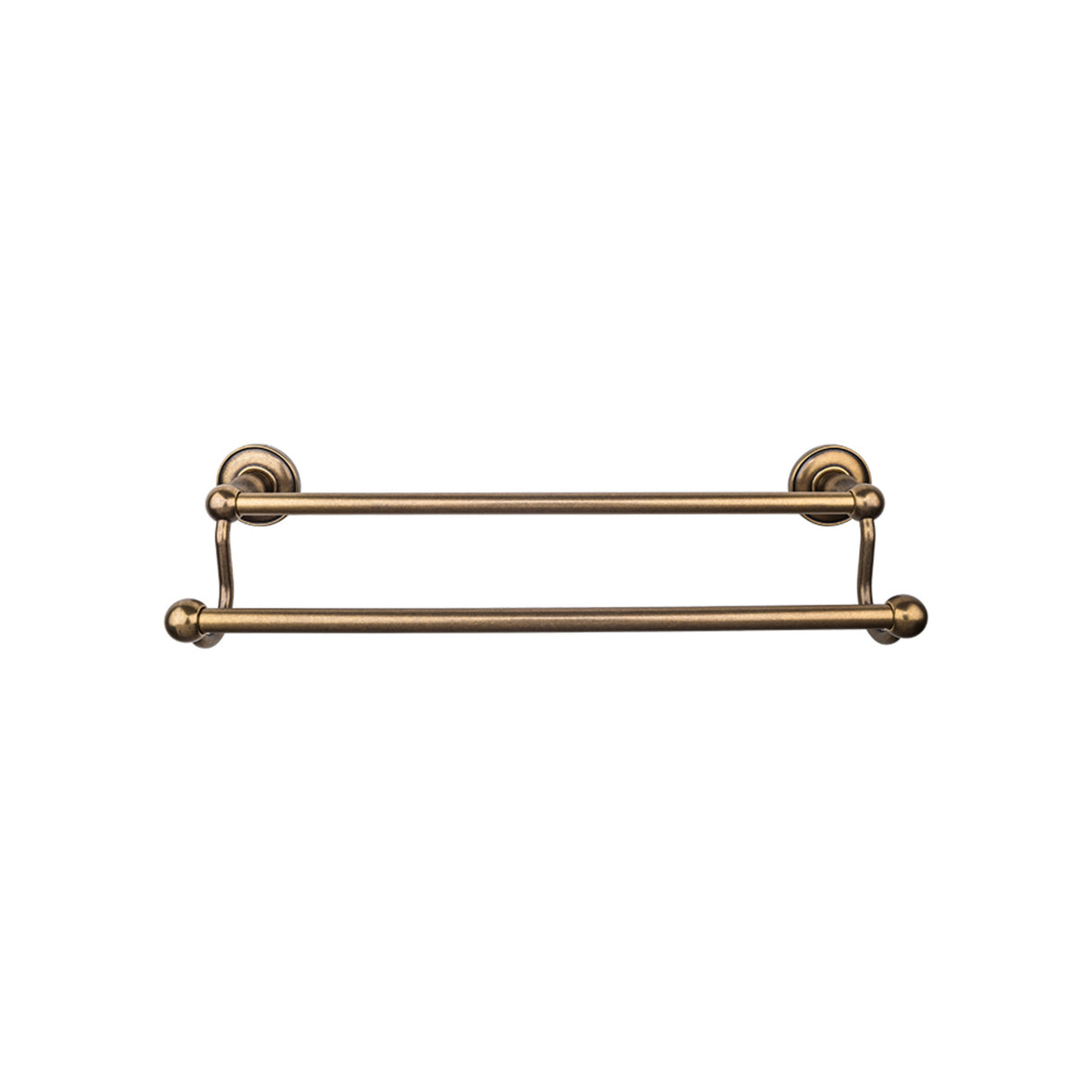Top Knobs Edwardian Bath Towel Bar 24" Double Plain Backplate