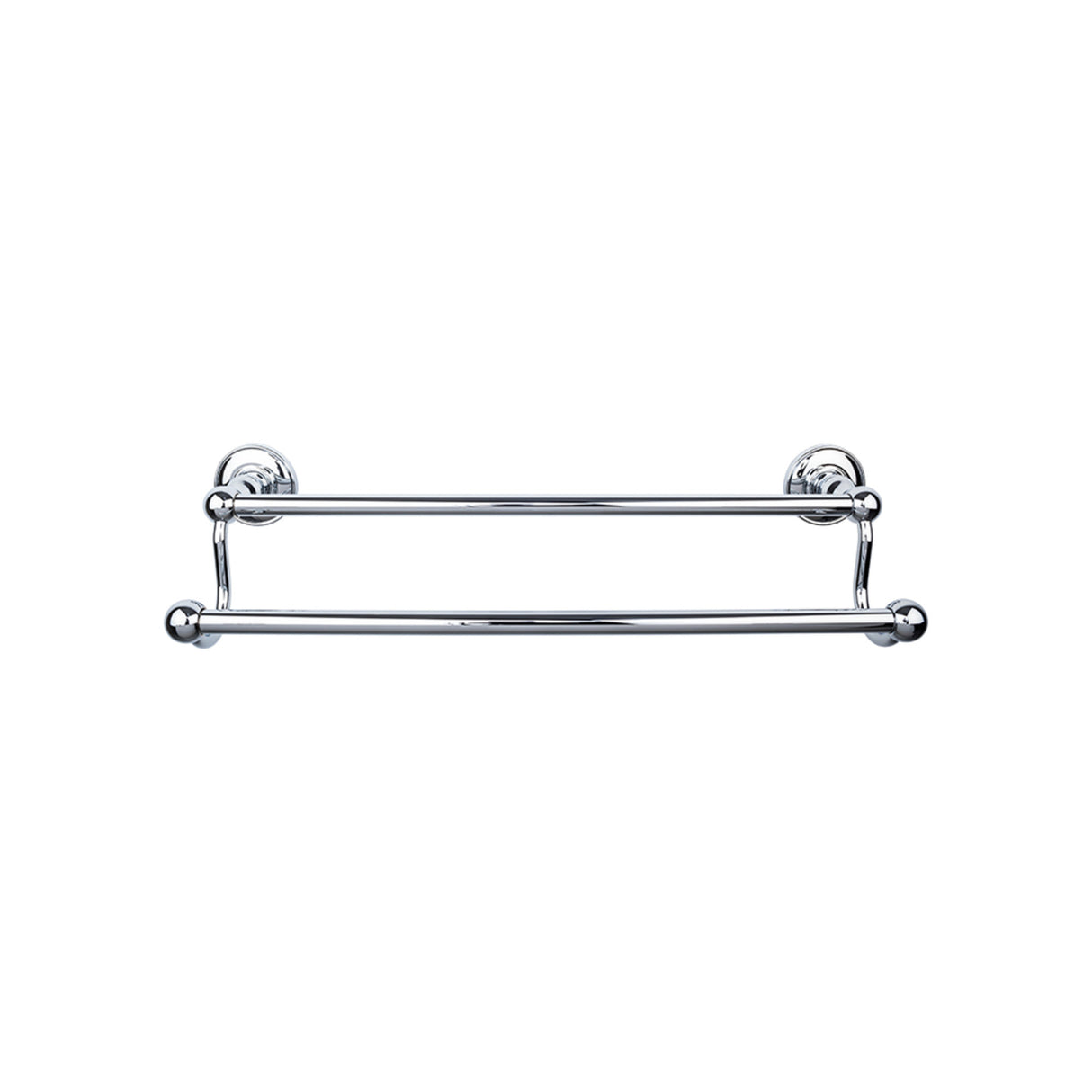 Top Knobs Edwardian Bath Towel Bar 24" Double Plain Backplate
