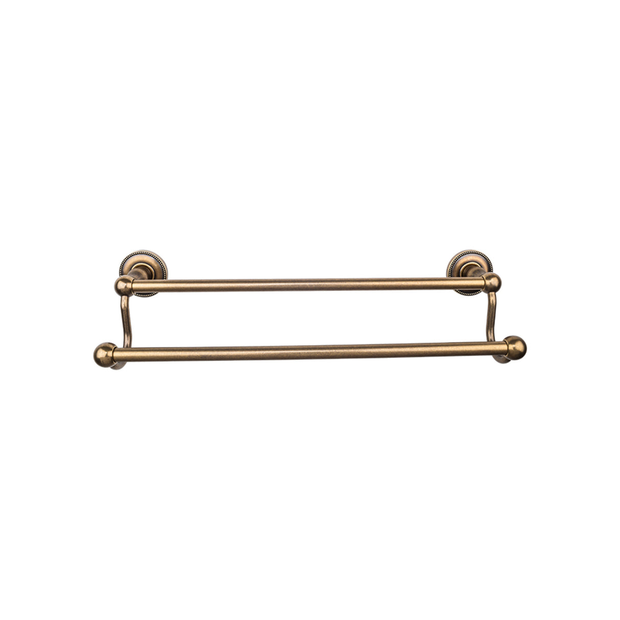 Top Knobs Edwardian Bath Towel Bar 30" Double Beaded Backplate