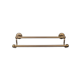 Top Knobs Edwardian Bath Towel Bar 30" Double Plain Backplate