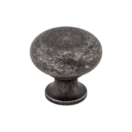 Top Knobs M273 Flat Faced 1 1/4" Diameter Round Knob Black Iron
